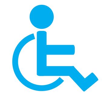 Disabled sign icon.Invalid icon.Human on wheelchair. flat style.