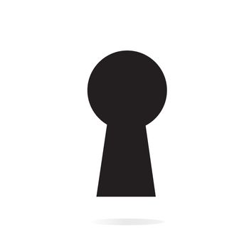 Keyhole Icon isolated on background. Modern flat pictogram, business, marketing, internet concept. 