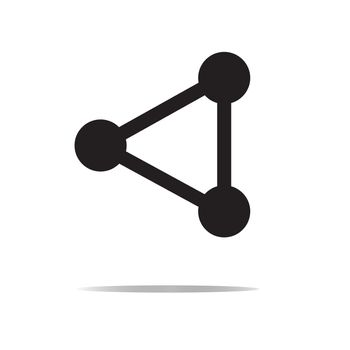 network connection structure on white background.  network connection structure sign. network connection symbol.