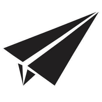 paper airplane icon on white background. flat style. paper airplane icon for your web site design, logo, app, UI. paper airplane symbol.