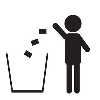 Trash icon isolated on a white background