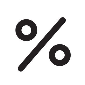 percent icon on white background. flat style. percent icon for your web site design, logo, app, UI. percent  symbol.
