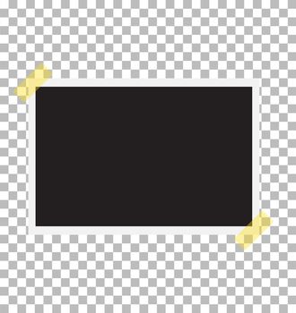 photo frame on sticky tape. Template photo design.