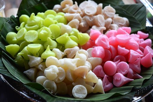 Aalaw thai candy dessert with filter effect retro vintage style