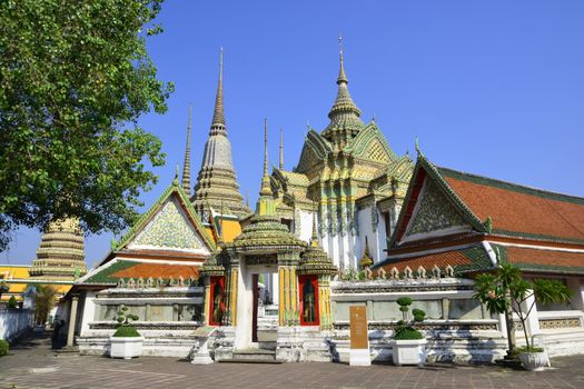 Famous giants infront of Wat Pho gate , Wat Pho , Bangkok, Thailand