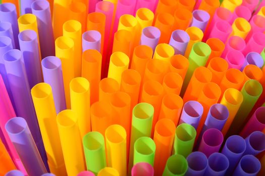 Colorful drinking straws