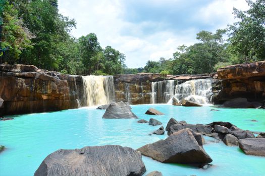 Natural View of Waterfall in Tadton National Park at Chaiyaphum Province, Thailand