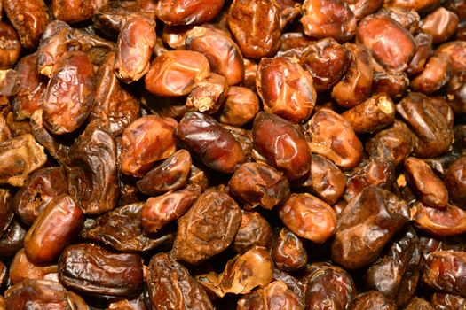 Dried dates (fruits of date palm Phoenix dactylifera). Clipping paths for both objects and its shadows. Infinite depth of field, retouched. Set, bundle,collection