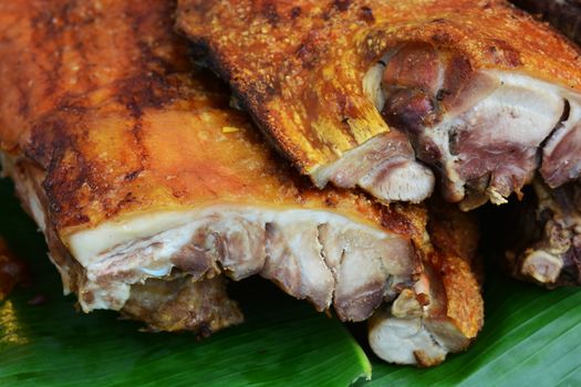 Close up of a roasted pork tenderloin