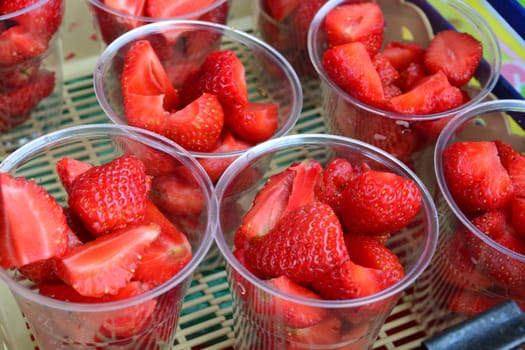 Glass of fresh fruit(Strawberry)