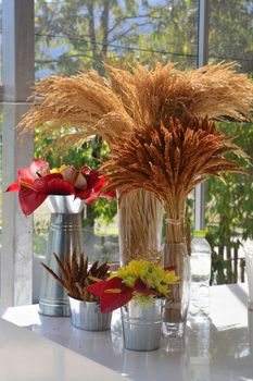 ear of rice in vase