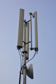 Telecommunications tower cells for mobile communications.