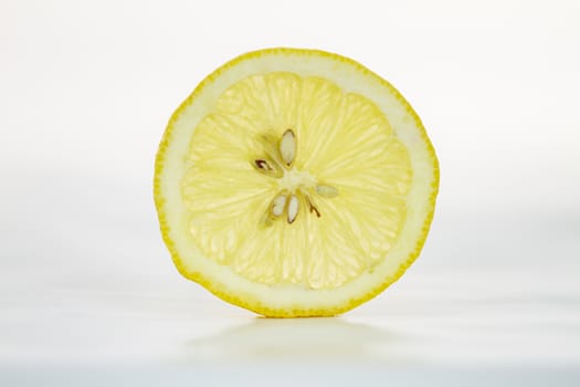 Just a slice of lemon. The beauty of nature can also be seen in its smaller creations. The perfection of the cut segments seen in transparency leaves no doubt.