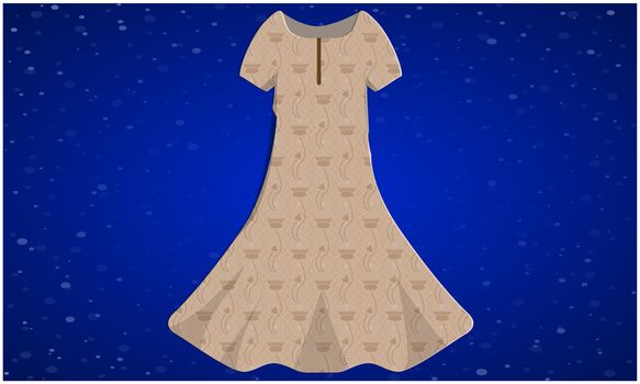 mock up illustration of casual dress on abstract background