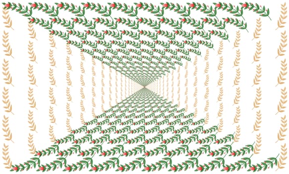 digital textile illustration design of leaves