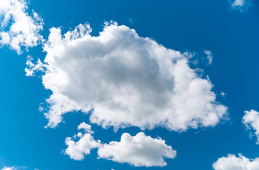 blue sky with white clouds.