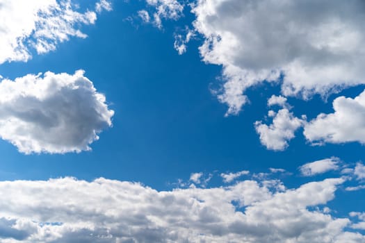 blue sky with white clouds.