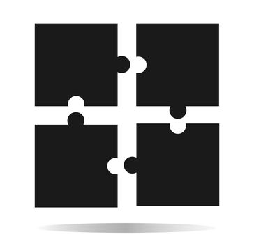 puzzle icon on white background. flat style. puzzle icon for your web site design, logo, app, UI. Creative group symbol. Cooperation sign. 