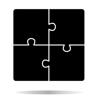 puzzle icon on white background. flat style. puzzle icon for your web site design, logo, app, UI. Creative group symbol. Cooperation sign. 