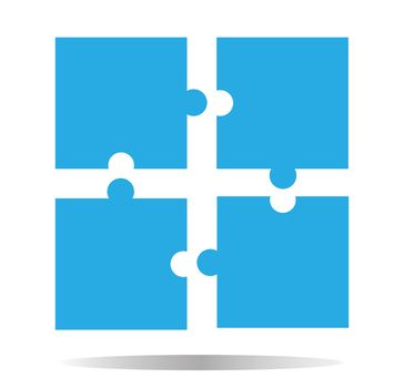 puzzle icon on white background. flat style. puzzle icon for your web site design, logo, app, UI. Creative group symbol. Cooperation sign. 