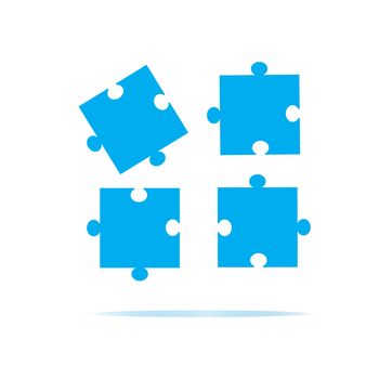 puzzles piece icon on white background. puzzles piece sign. flat design style. 