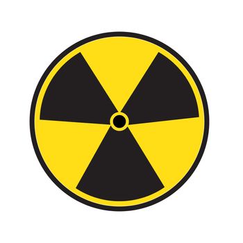 radiation symbol of activity on white background. radiation symbol.