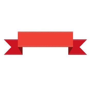 red ribbon banners on white background. ribbon banners sign.