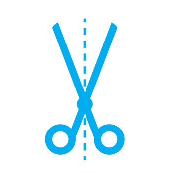 scissors icon on white background. scissors sign. flat design style. 