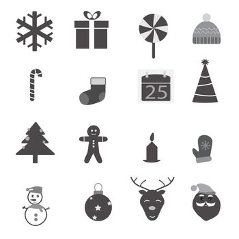 set of christmas icon on white background. flat style. set of christmas icon for your web site design, logo, app, UI. christmas symbol.