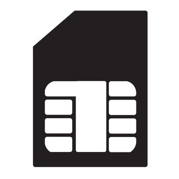 SIM card icon on white background. flat style. SIM card icon for your web site design, logo, app, UI. SIM card symbol