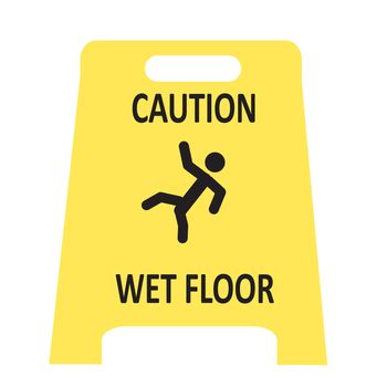 slippery wet floor icon on white background. flat style. slippery wet floor icon for your web site design, logo, app, UI. slippery wet floor symbol.