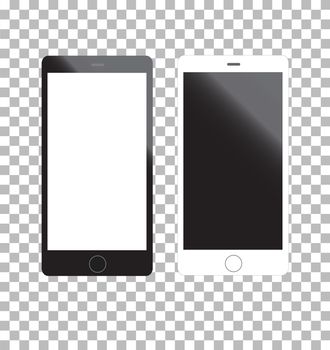 mockup phone black color front view on transparent background. flat style. mockup phone black color icon for your web site design, logo, app, UI. mockup phone black color symbol. 

