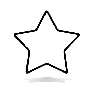 star icon flat, star icon on white background. star sign.