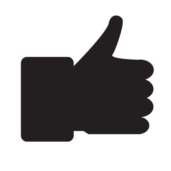 thumb up icon isolated on white background. thumb up sign.   flat style. thumb up icon for your web site design, logo, app, UI.