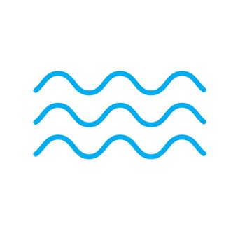 wave icon on white background. flat style. wave icon for your web site design, logo, app, UI. wave symbol. 