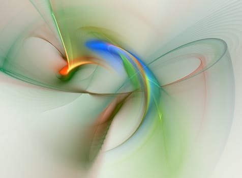 An abstract computer generated modern fractal design on dark background. Abstract fractal color texture. Digital art. Abstract Form & Colors. Vortex and rotation pattern