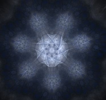 Elementary Particles series. Interplay of abstract fractal forms on the subject of nuclear physics. The collision of elementary particles. Interaction of physical particles. Quantum Vacuum Fluctuations. Higgs boson fractal, computer generated abstract background