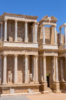 Antique Roman Theatre in Merida, Spain. Built by the Romans in end of the 1st century