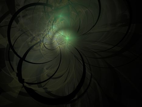Gentle and soft green fractal flowers computer generated image for logo, design concepts, web, prints, posters. Flower background
