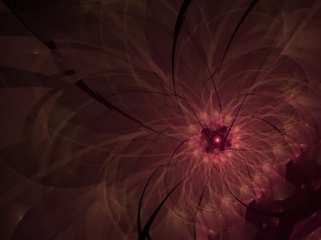 Gentle and soft fractal flowers computer generated image for logo, design concepts, web, prints, posters. Red flower background