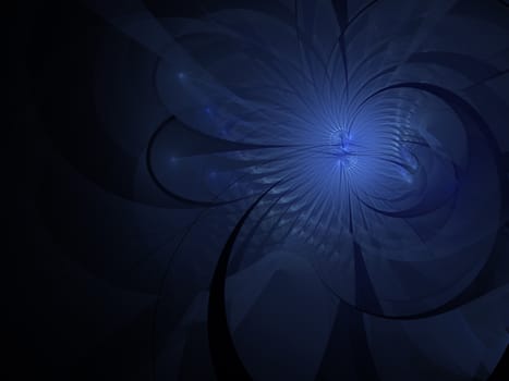 Gentle and soft fractal blue flower computer generated image for logo, design concepts, web, prints, posters. Flower background