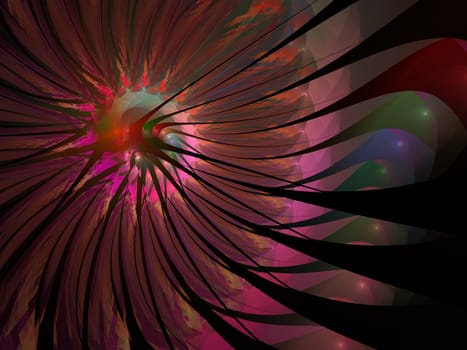 Gentle and soft fractal flowers computer generated image for logo, design concepts, web, prints, posters. Flower background