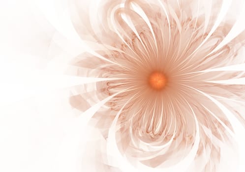 Gentle and soft fractal flowers computer generated image for logo, design concepts, web, prints, posters. Flower background