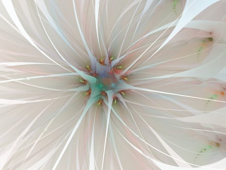 Gentle and soft fractal flowers computer generated image for logo, design concepts, web, prints, posters. Flower background