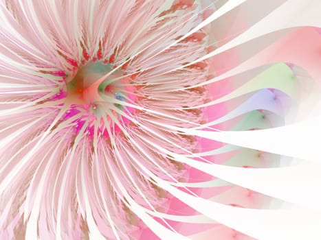 Gentle and soft fractal flowers computer generated image for logo, design concepts, web, prints, posters. Flower background