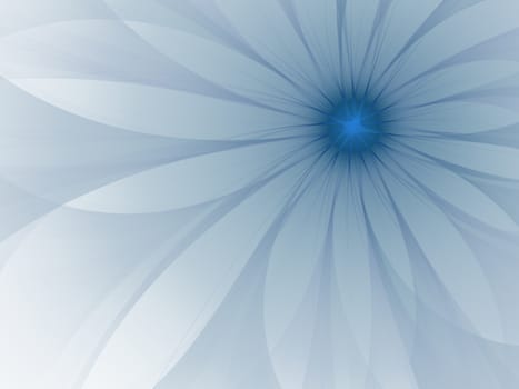 Gentle and soft fractal blue flower computer generated image for logo, design concepts, web, prints, posters. Flower background
