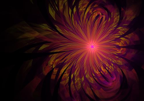 Gentle and soft fractal pink flower computer generated image for logo, design concepts, web, prints, posters. Flower background