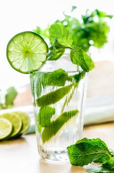 A traditional Mojito with mint and lime