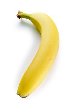 Tasty yellow banana isolated on white background