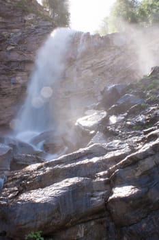 waterfall of razis,crevoux,hautes alpes,france